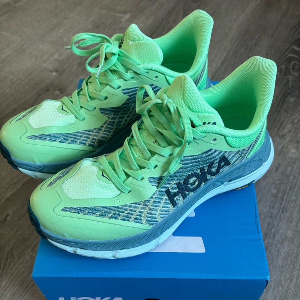 Hoka One Mafate Speed 4
Lime Glow Ocean Mist (see description!)
